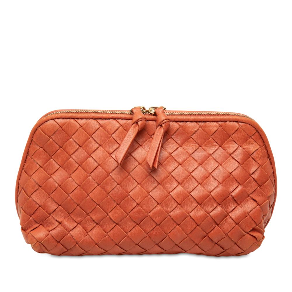 Pre-Loved Bottega Veneta Nappa Intrecciato Cosmetic Pouch